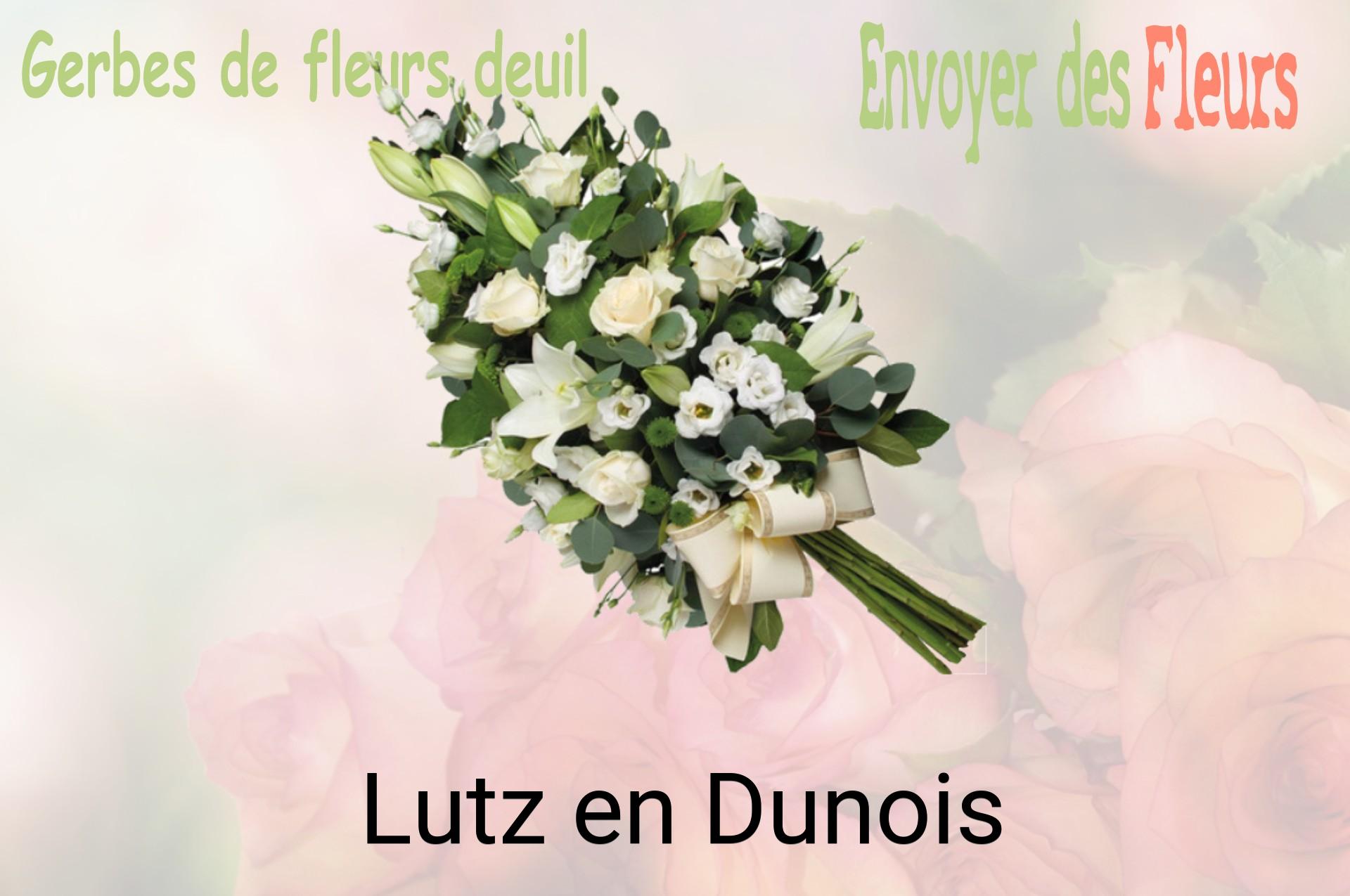 Gerbe de fleurs de deuil livrée à Lutz-en-Dunois
